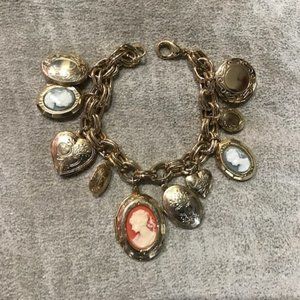 Vintage Cameo LOCKETS Bracelet - Mini Photos